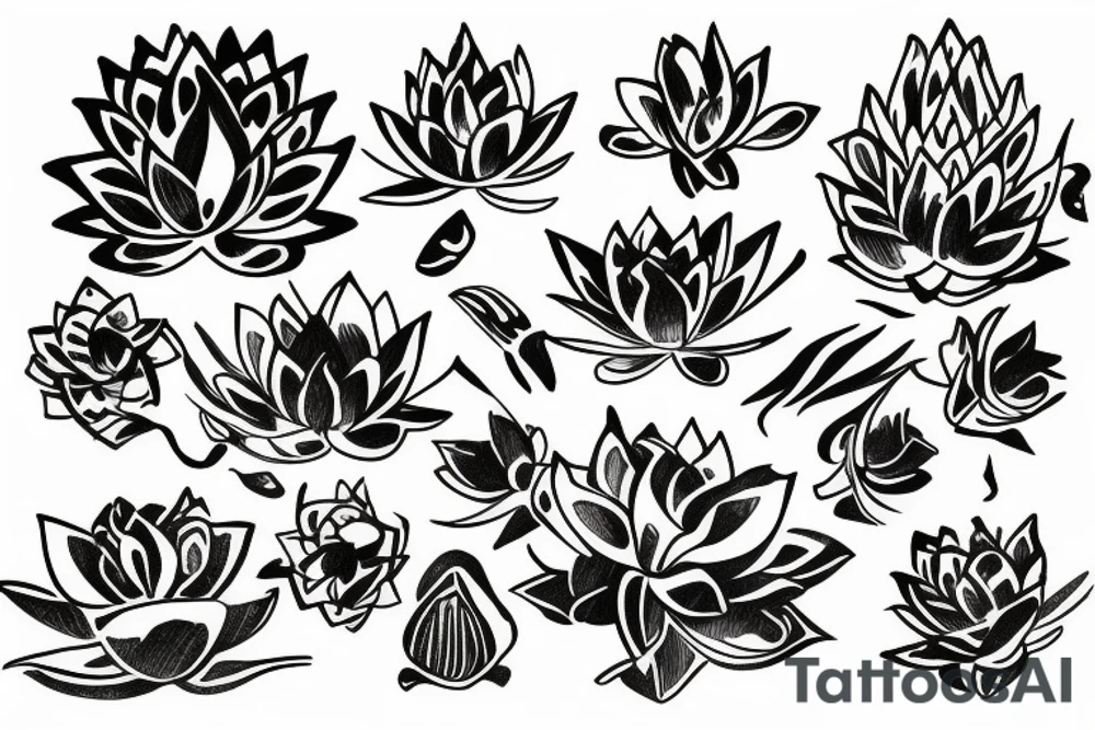 lotus flower tattoo idea
