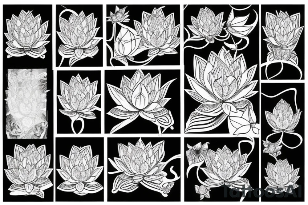 lotus flower tattoo idea