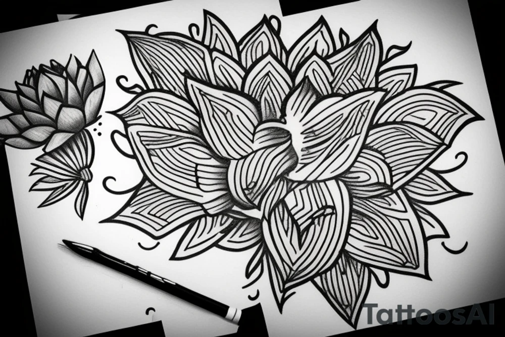 lotus flower tattoo idea