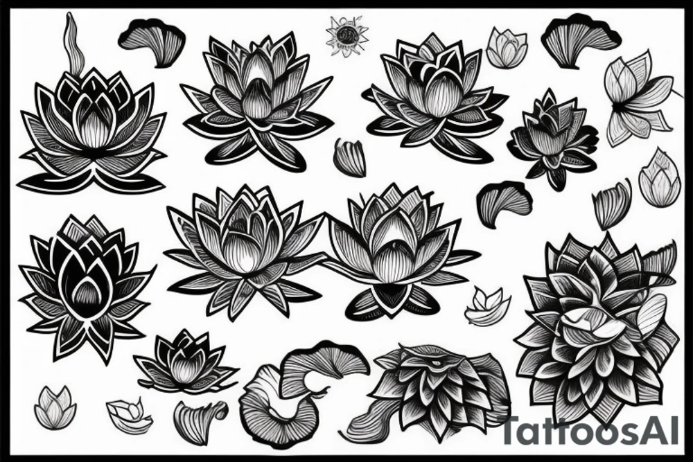 lotus flower tattoo idea