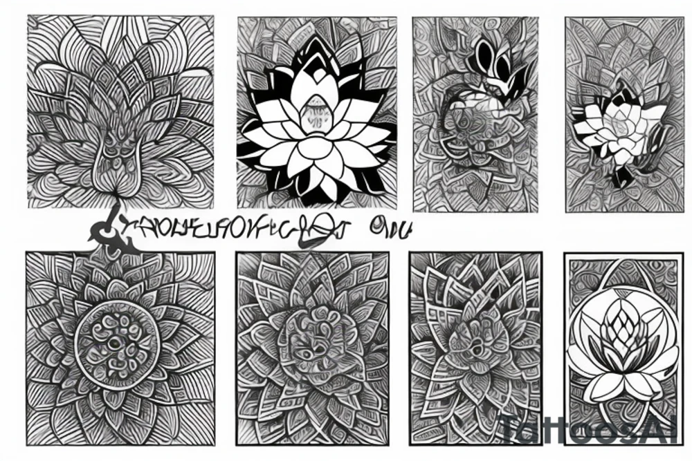 lotus flower tattoo idea