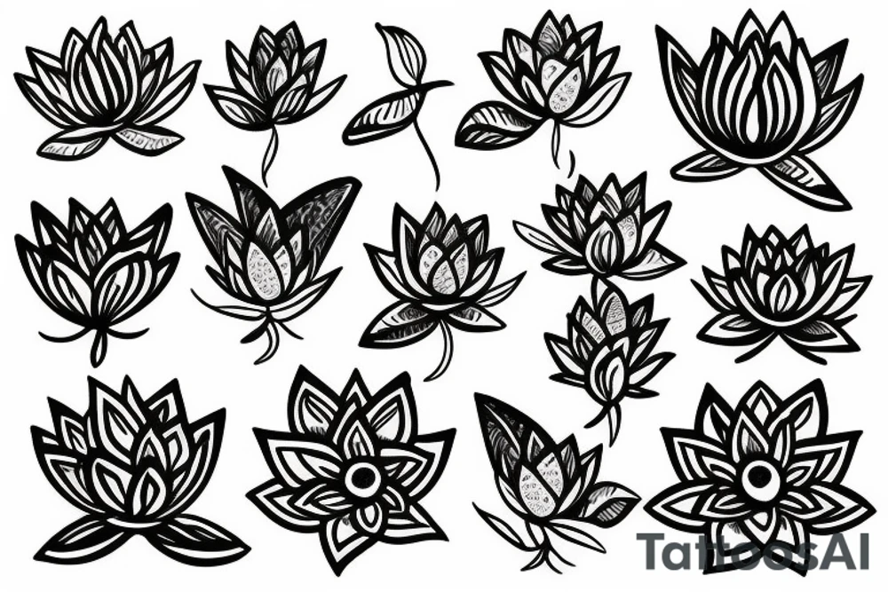 lotus flower tattoo idea