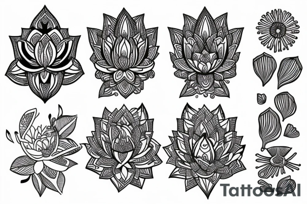 lotus flower tattoo idea