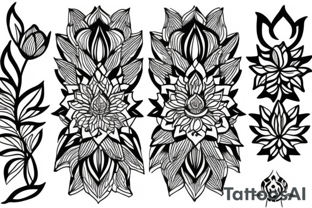 lotus flower tattoo idea