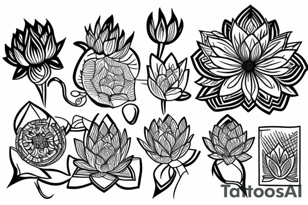 lotus flower tattoo idea