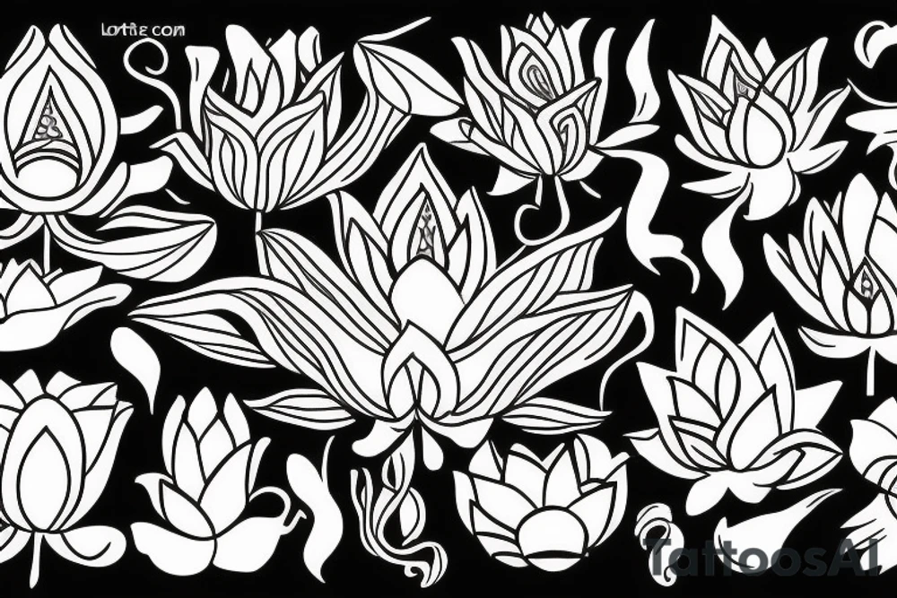 lotus flower tattoo idea