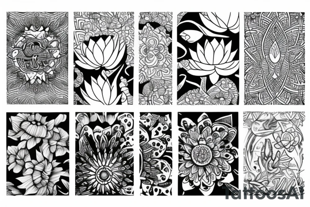 lotus flower tattoo idea