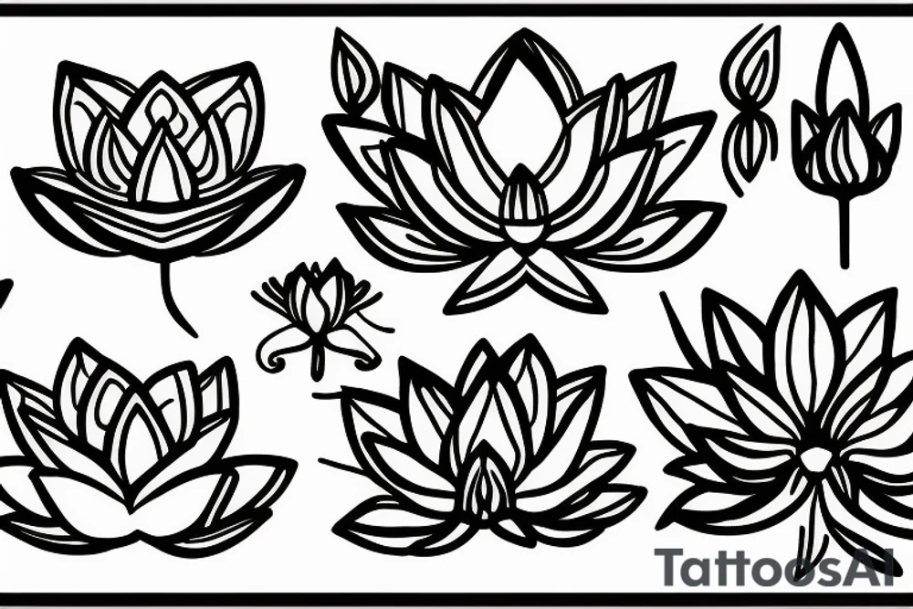 lotus flower tattoo idea