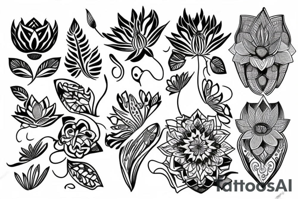 lotus flower tattoo idea