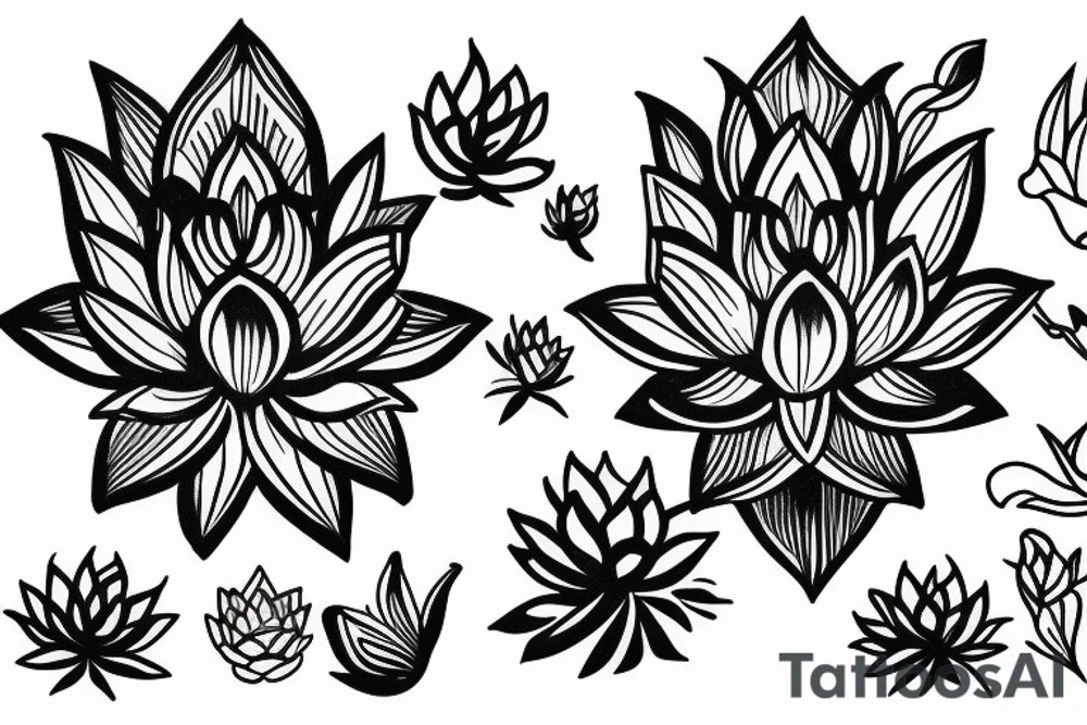 lotus flower tattoo idea