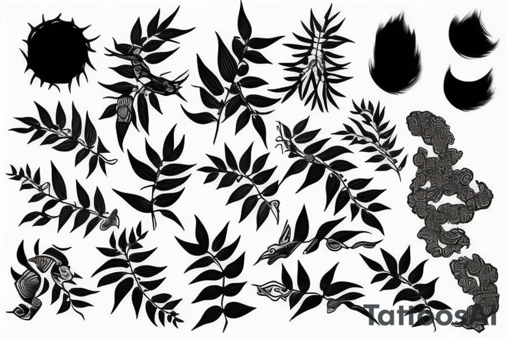 cypress branches tattoo idea