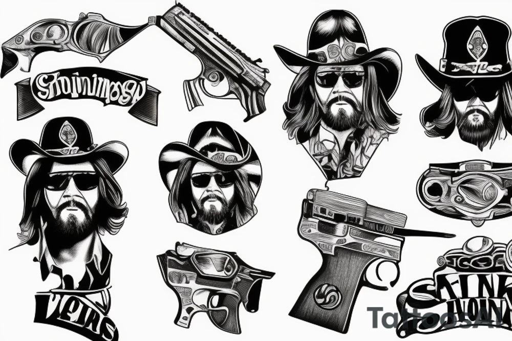 Shooter Jennings, 357 magnum tattoo idea