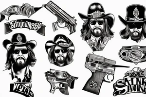 Shooter Jennings, 357 magnum tattoo idea