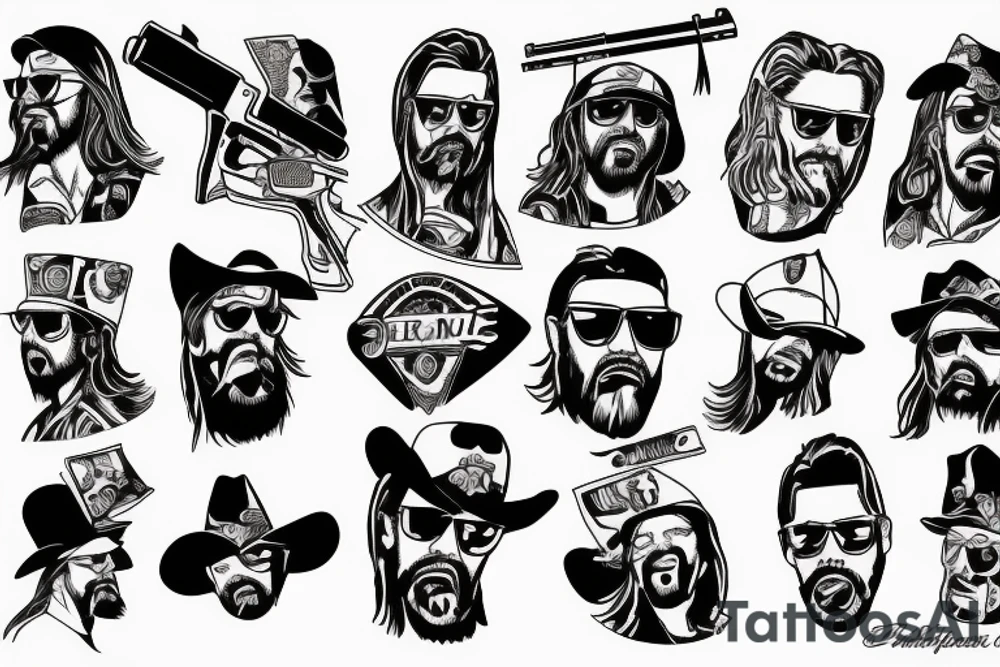 Shooter Jennings, 357 magnum tattoo idea