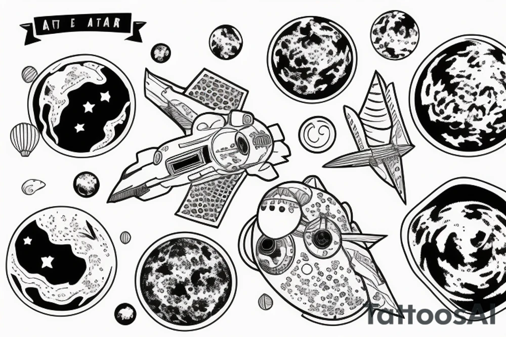 Astronaut tattoo idea
