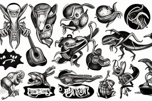 Cool
 alien playing the bass tattoo idea