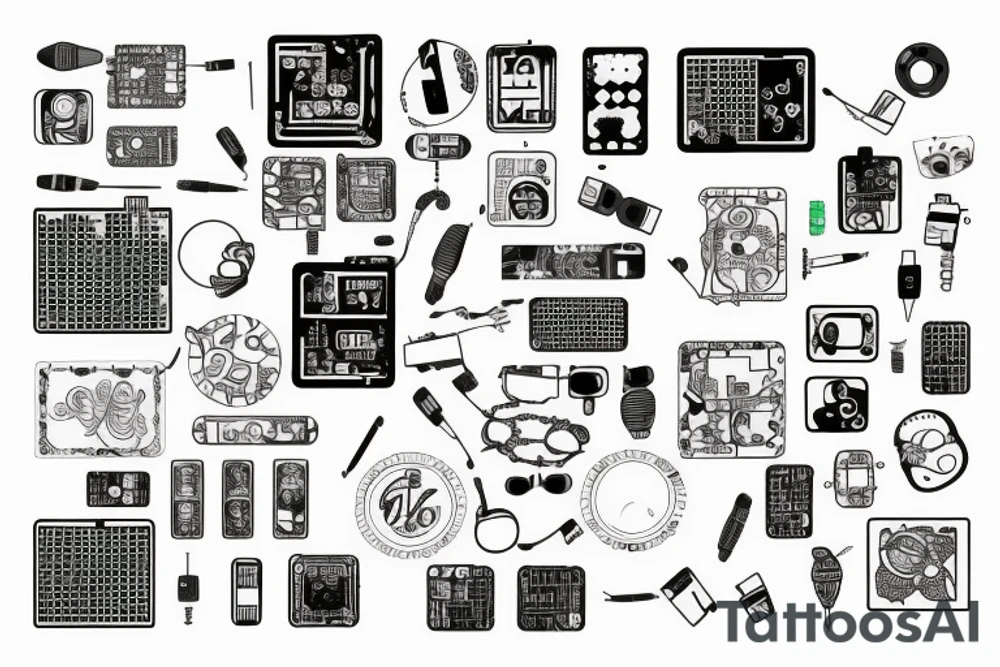 circuit board tattoo idea