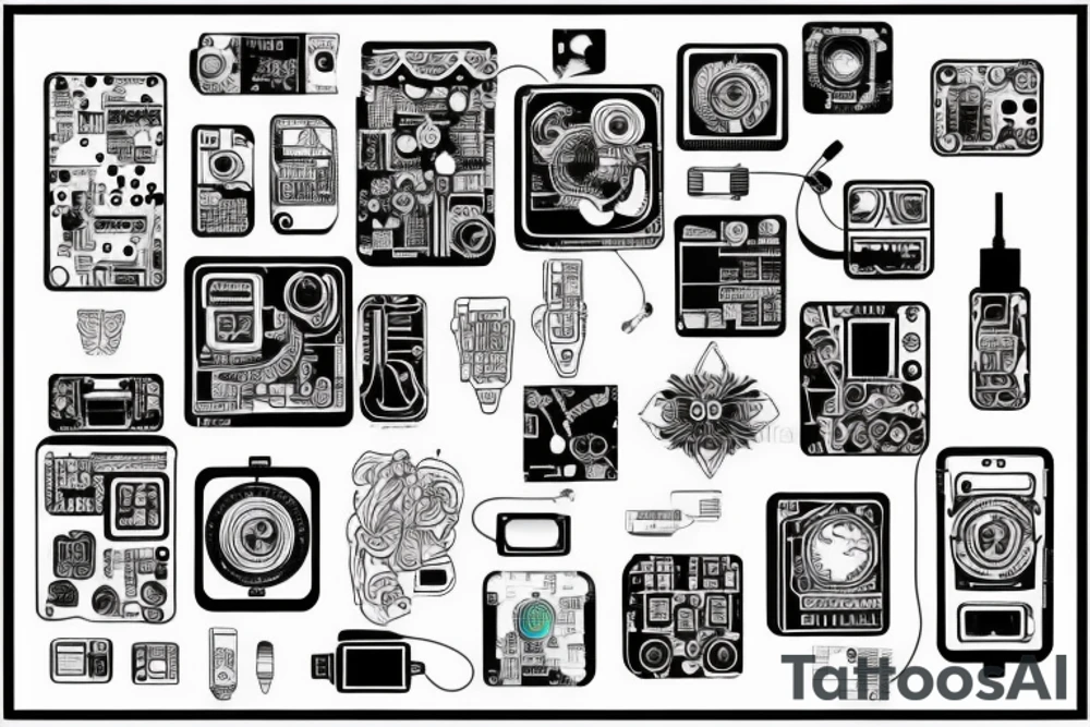 circuit board tattoo idea