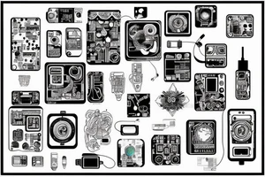 circuit board tattoo idea