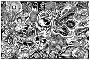 Trippy alien tattoo idea