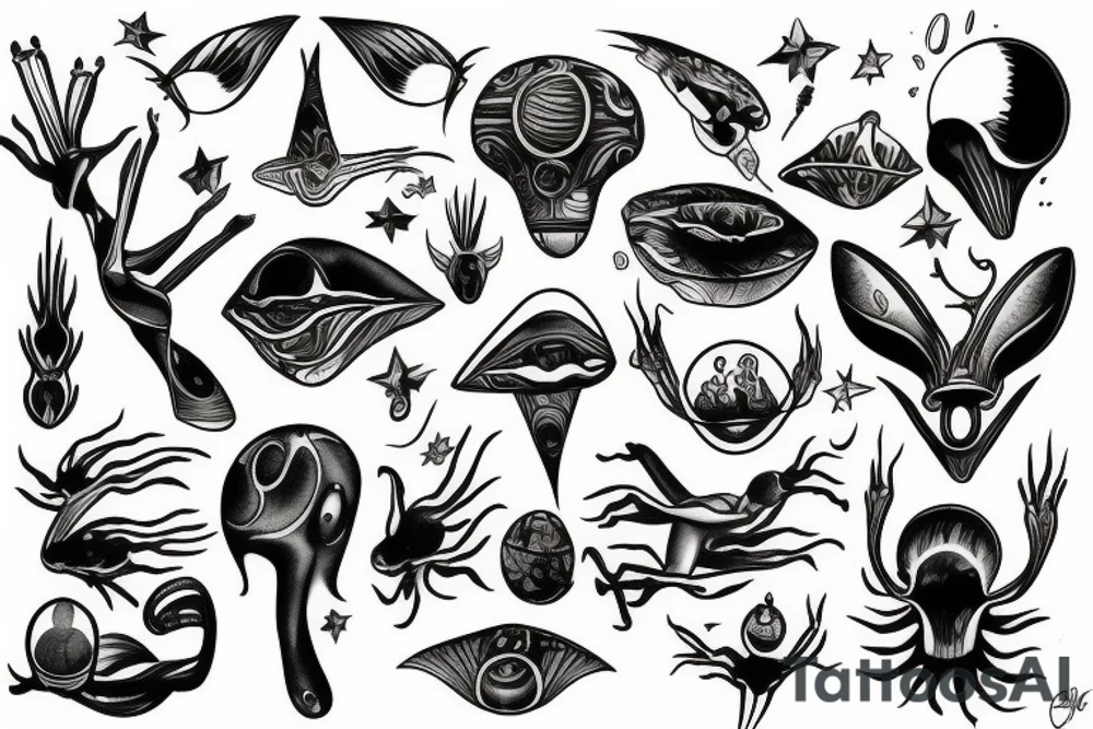 sexy alien tattoo idea