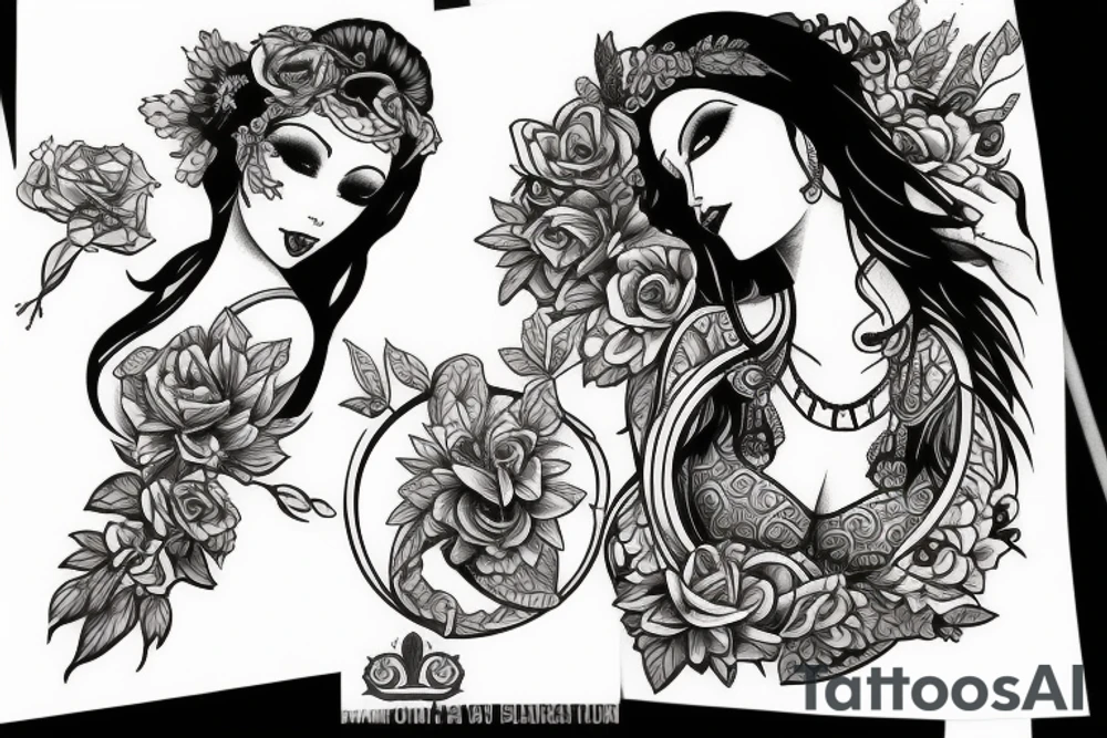 sexy goddess tattoo idea