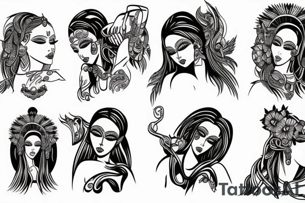 sexy goddess tattoo idea