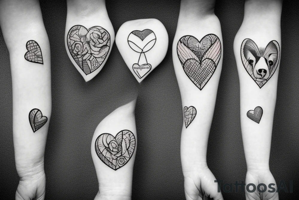 Frenchbull, heart tattoo idea