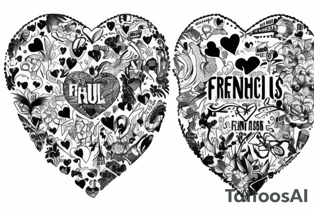 Frenchbull, heart tattoo idea