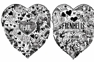 Frenchbull, heart tattoo idea