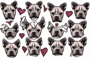 Frenchbull, heart tattoo idea