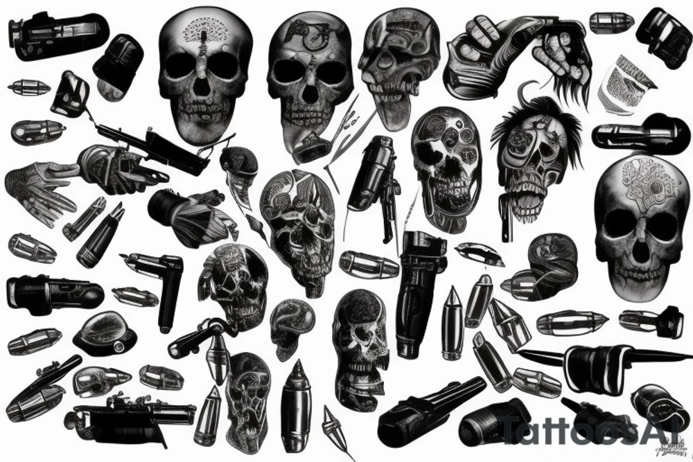 13 bullets tattoo idea