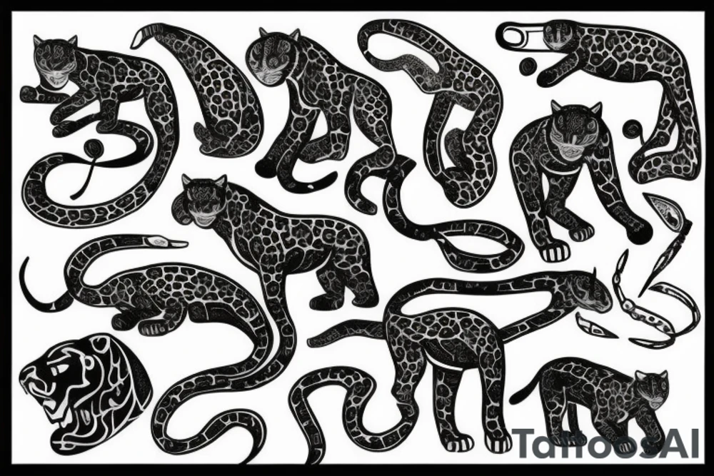 black jaguar tattoo idea