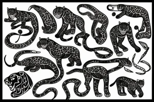 black jaguar tattoo idea