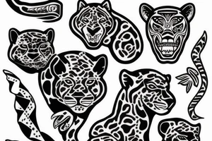 black jaguar tattoo idea