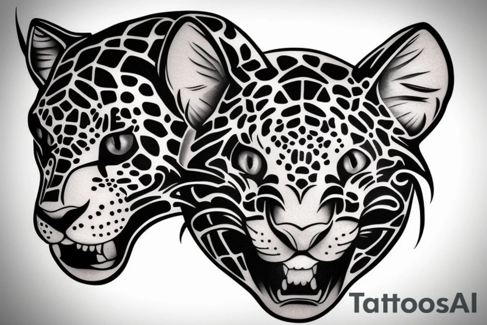 black jaguar tattoo idea