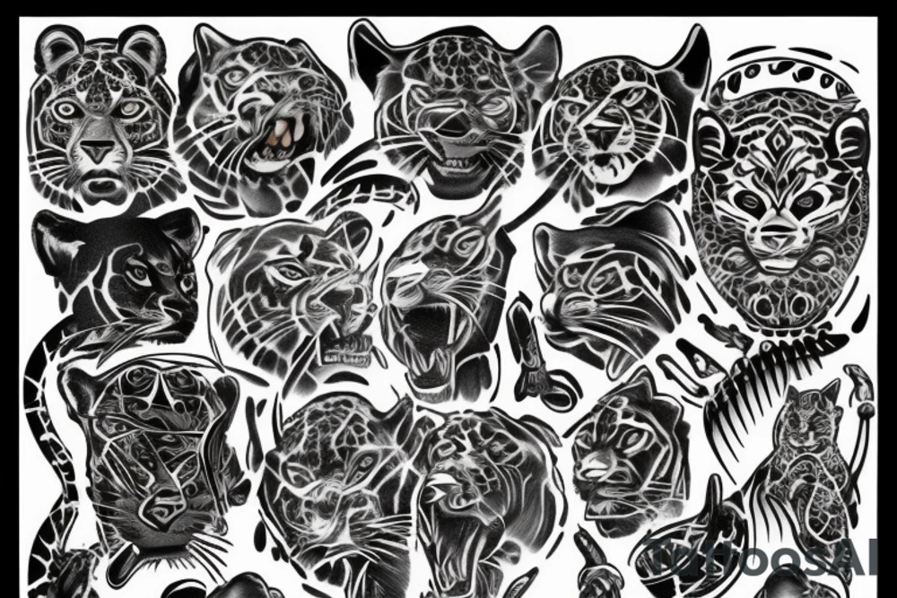 black jaguar tattoo idea