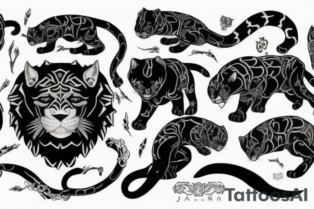 black jaguar, singular tattoo idea