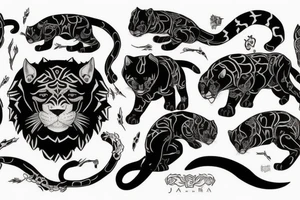 black jaguar, singular tattoo idea
