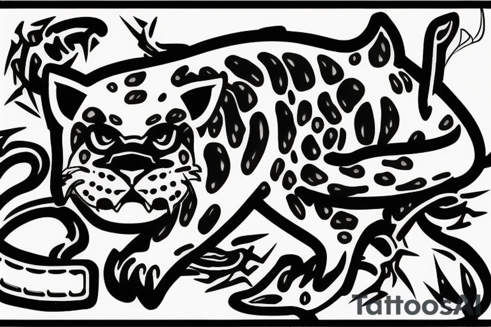 jaguar in yakuza style tattoo idea