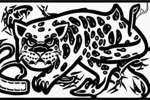 jaguar in yakuza style tattoo idea