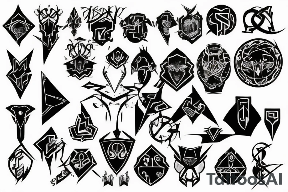 cyber sigil tattoo idea