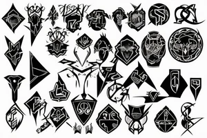cyber sigil tattoo idea