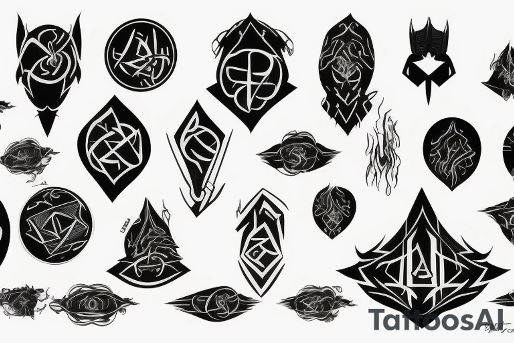 cyber sigil tattoo idea