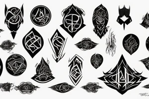 cyber sigil tattoo idea