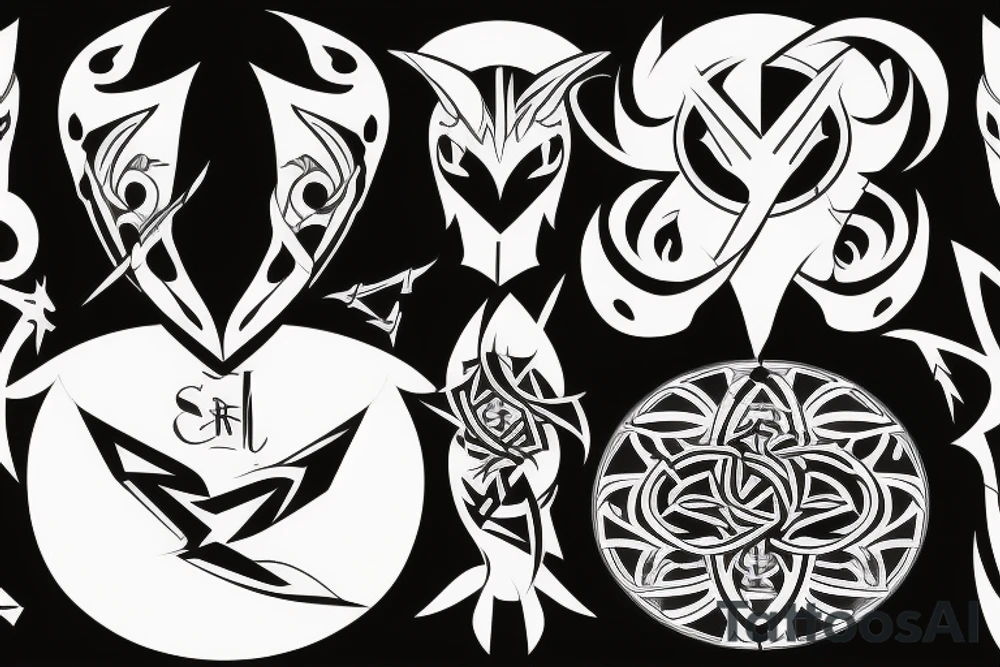 cyber sigil tattoo idea