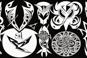 cyber sigil tattoo idea
