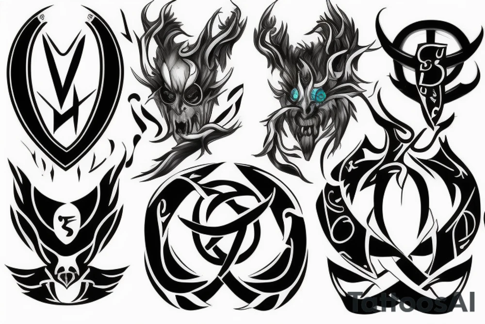 cyber sigil tattoo idea