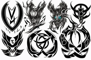 cyber sigil tattoo idea