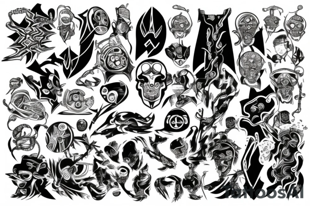 cyber sigilism tattoo idea